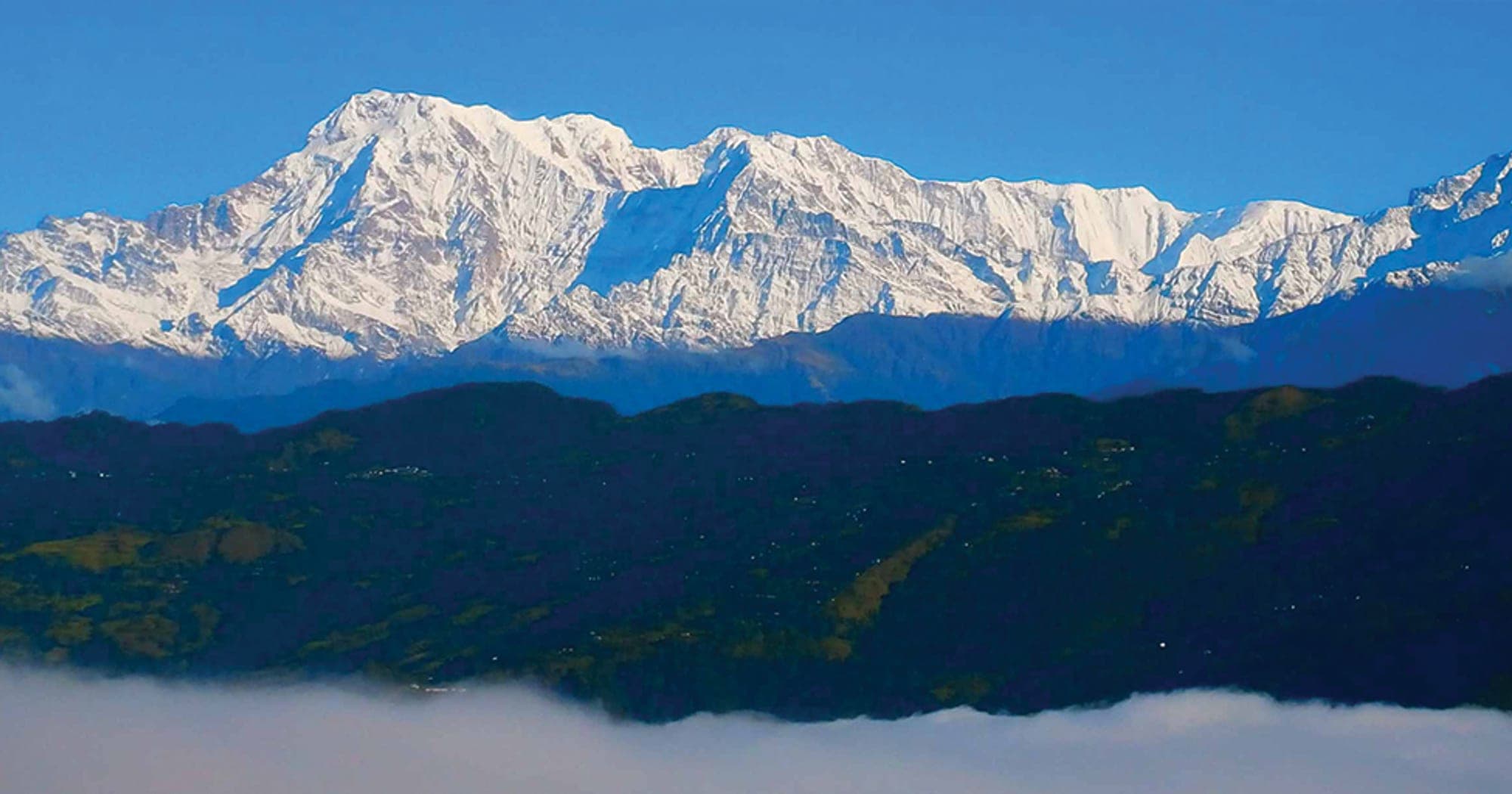 The Annapurna range above a sea of cloud